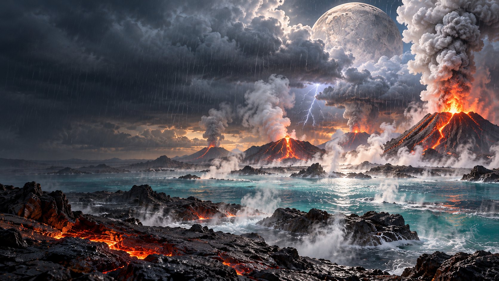 Vulcani, nuvole e pioggia sulla Terra primordiale