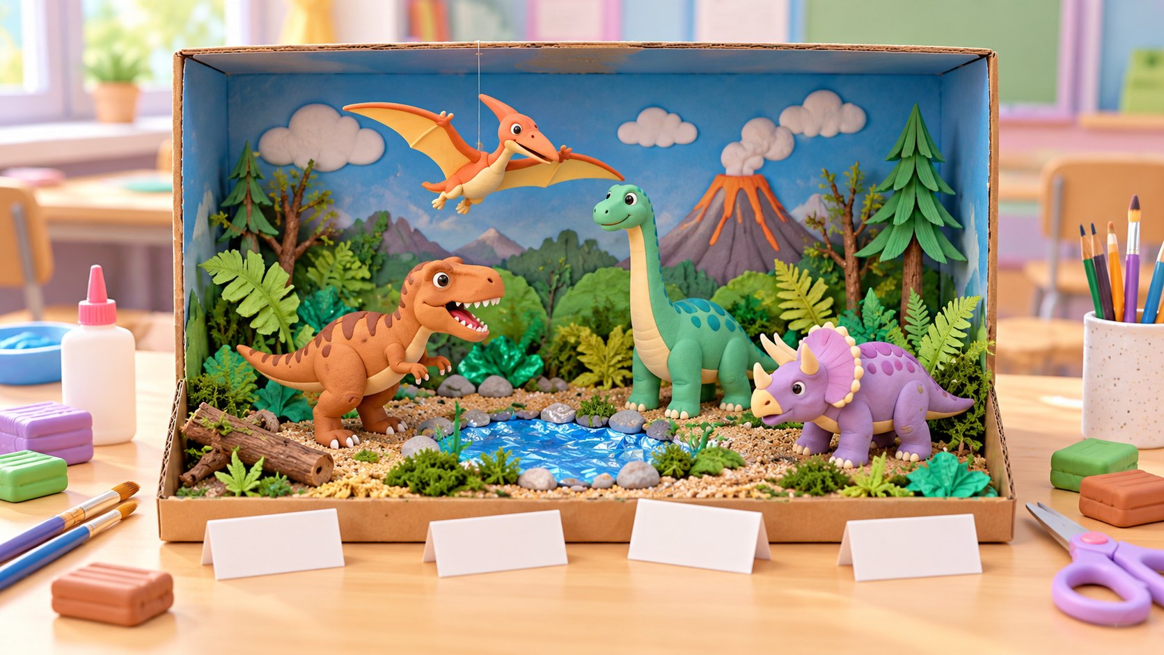 Le parti del diorama